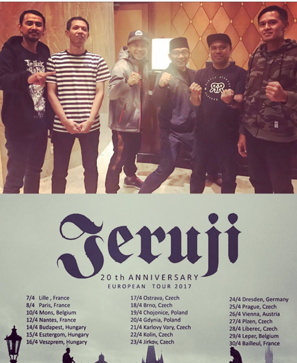 Promosi Kota Bandung &amp; Indonesia melalui musik tour Band Hardcore Punk JERUJI di 21 kota Eropa. Mangprang.