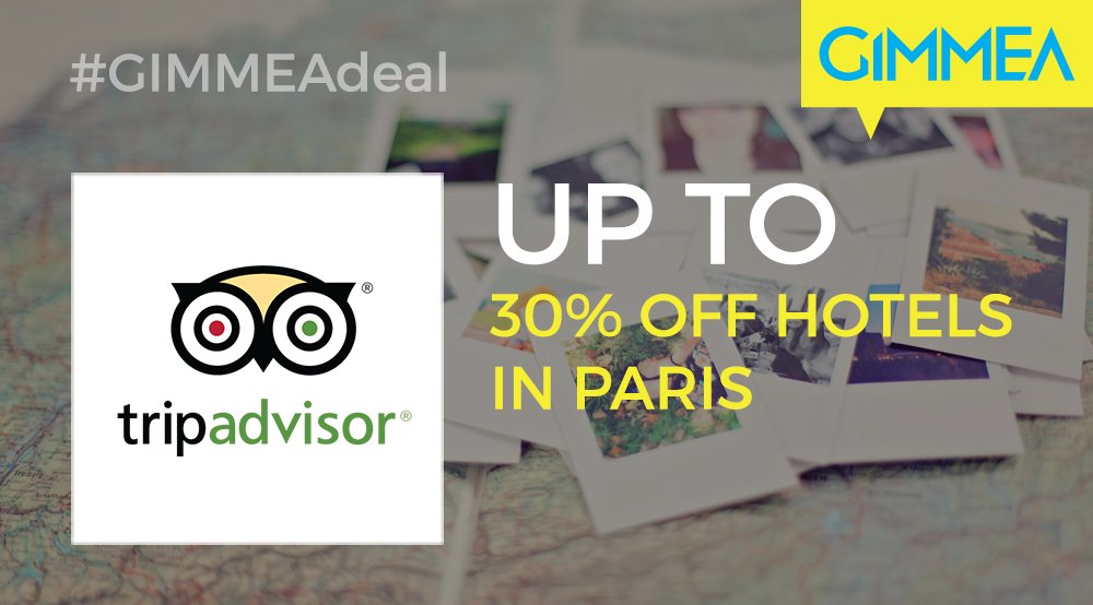 Explore the best hotels in Paris and Save up to 30% at <a href="/TripAdvisorUK/">Tripadvisor UK</a> ! ow.ly/RVj030aCL8s #GIMMEAdeal #getaway #travel