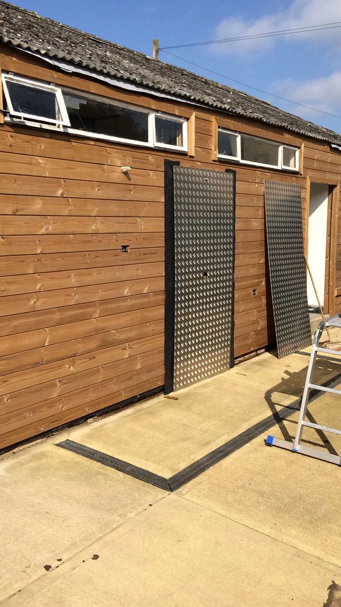 WottonPool's tweet image. New shower backing going on our lovely changing rooms! #april22