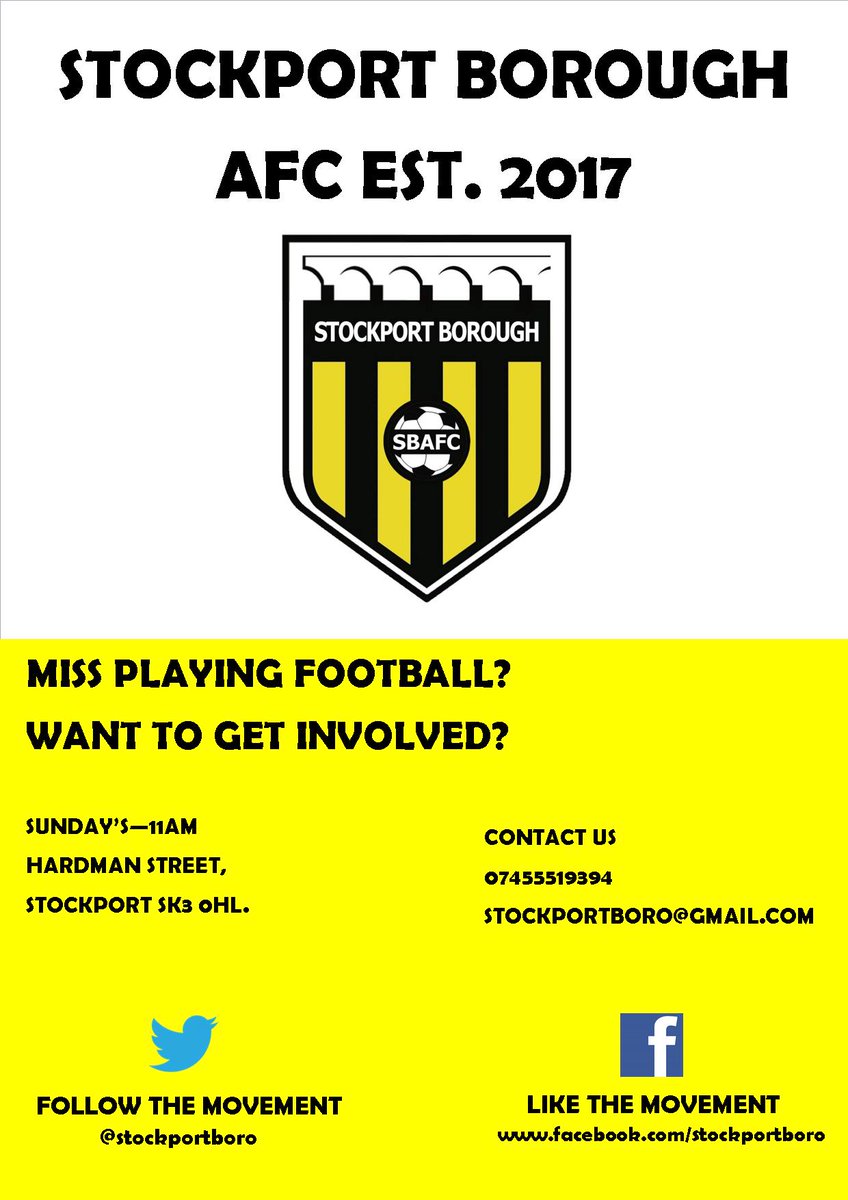 Stockport_Boro's tweet photo. Miss playing football? 
Get involved! https://t.co/NI8WxP1Xjt
