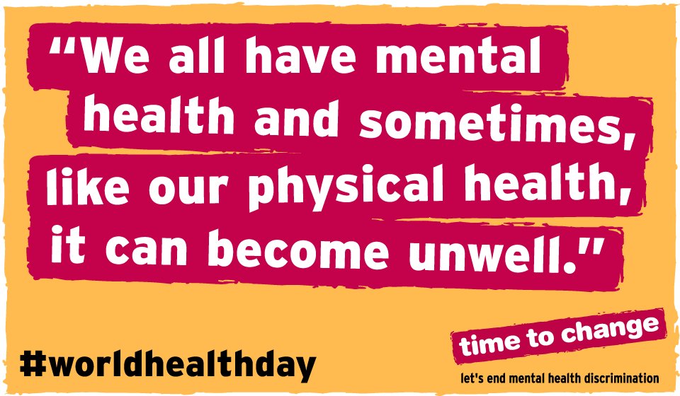 This #worldhealthday, let's change the way we all think and act about #mentalhealth! Read stories from experience: bit.ly/2luiZom