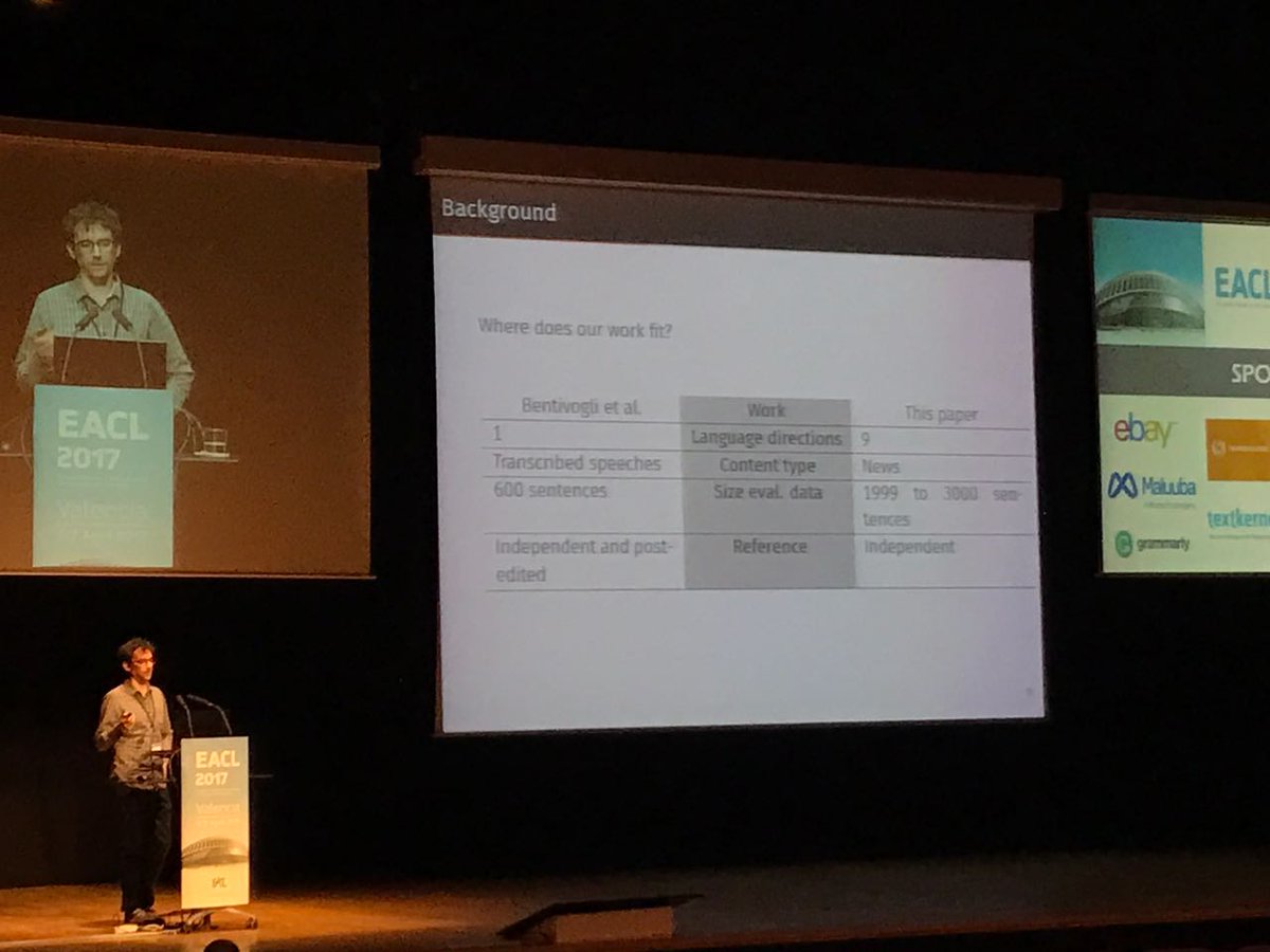 fbk_mt's tweet image. Antonio Toral on NMT vs. PBMT, comparing with our #emnlp2016 paper 
aclweb.org/anthology/E/E1…
aclweb.org/anthology/D/D1…
#eacl2017 #nlproc
