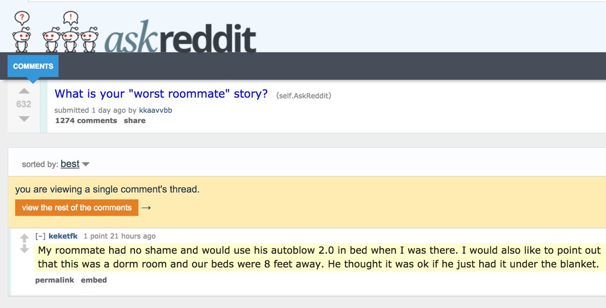 Guys, it's a common courtesy in college to not use your Autoblow 2 while your roommate is in the room 😨