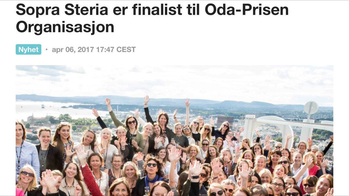 HanneFjellheim's tweet photo. Vi er finalist til Oda-Prisen Org! Hardt arbeid med bra damer i @SopraSteria_no pays off💪🏼🎉  https://t.co/QmbDadfeiY https://t.co/ORcUOREce2