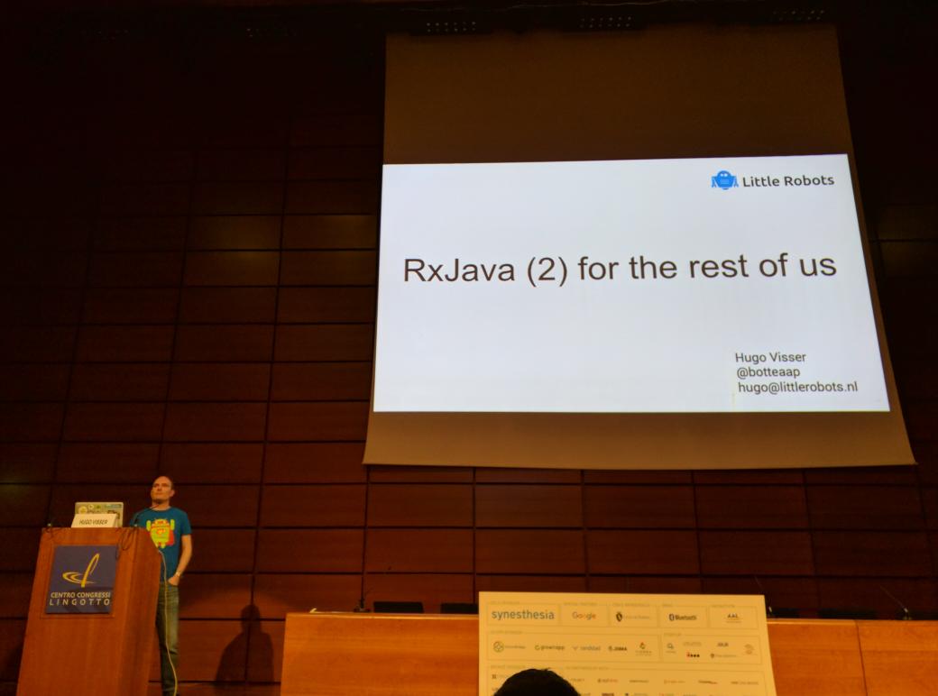 welsinga's tweet image. @botteaap is sharing his experience regarding #rxjava2 at #droidconit.