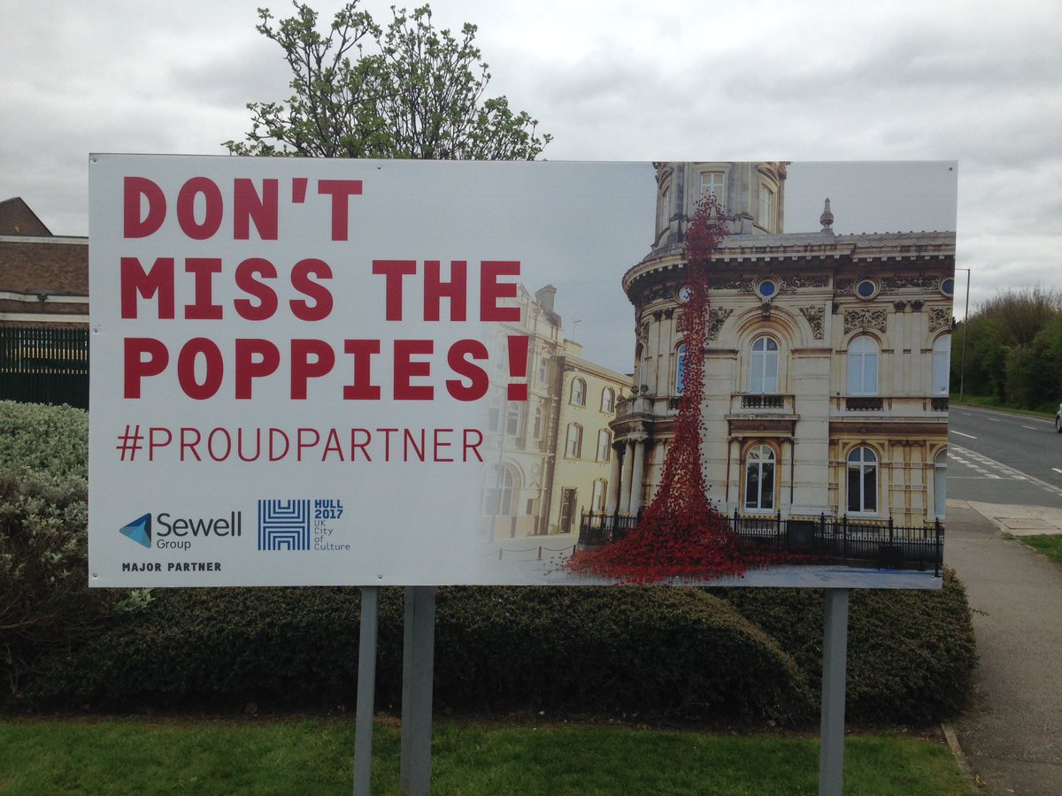 A wonder of Hull! Spreading the word of the #weepingwindow poppies on our #Culture board. It’s one not to be missed.#proudpartner
