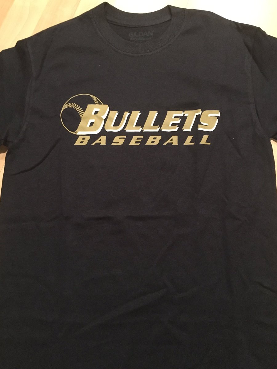 39designapparel's tweet photo. Bullets baseball apparel shipping out today. Good luck this weekend. PM for ordering information. #39design https://t.co/jiwhjAnLQH