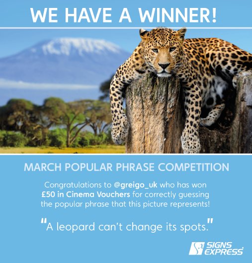 #WINNER time! #welldone to Greig, who #won himself £50 in #cinema #vouchers in the #March #competition! #FridayFeeling!