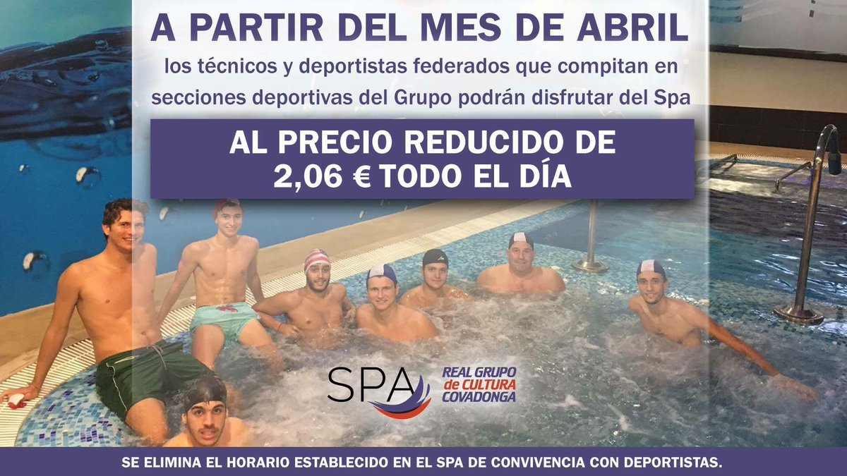 ¡Buenas y saludables noticias para nuestros técnicos y deportistas federados! 💦💦😜#RGCC #Spa
