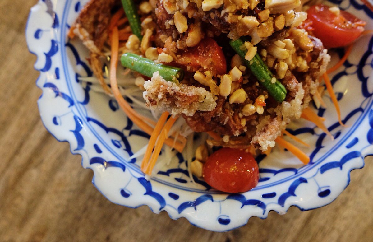 Jindamelb's tweet image. 'Som Tum Soft Shell Crab'
Happy Weekend x

#alwaysjinda #jindathai