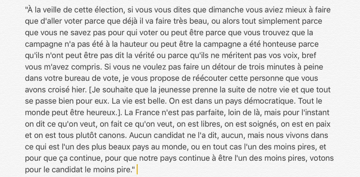 J_u_l_i_e___'s tweet photo. Le mot de la fin de Yann Barthès ce soir dans #Quotidien 👏🏼 #Presidentielles2017 🇫🇷 https://t.co/rmeYCDBGjt