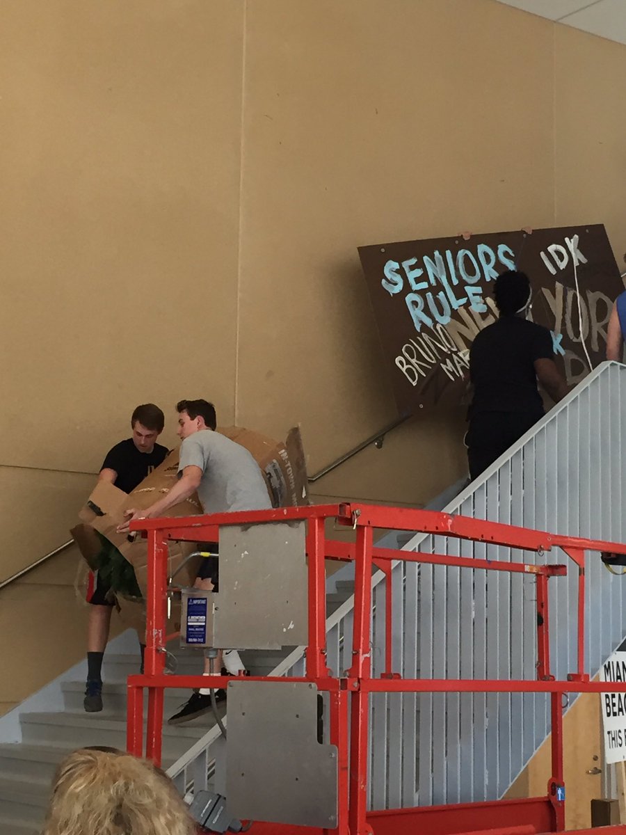 The guys donating their time and muscle to help set up for Senior Road Trip 2017.  <a href="/MVFootballFam/">Metea Football</a>  is always ready help and serve