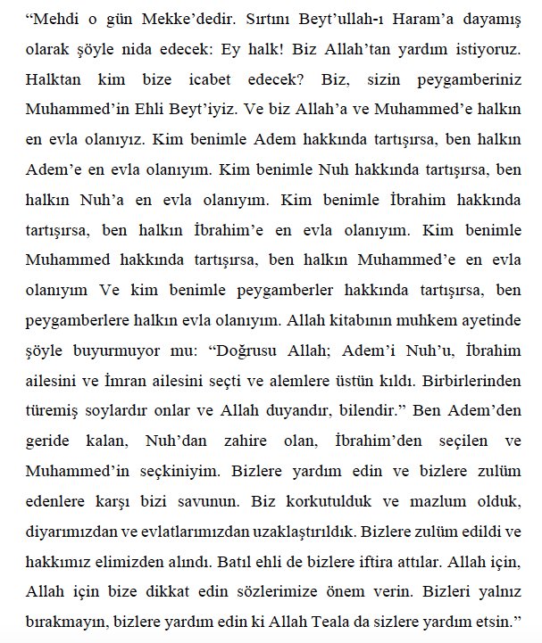 87/ Mehdi'nin yardım istemesi: