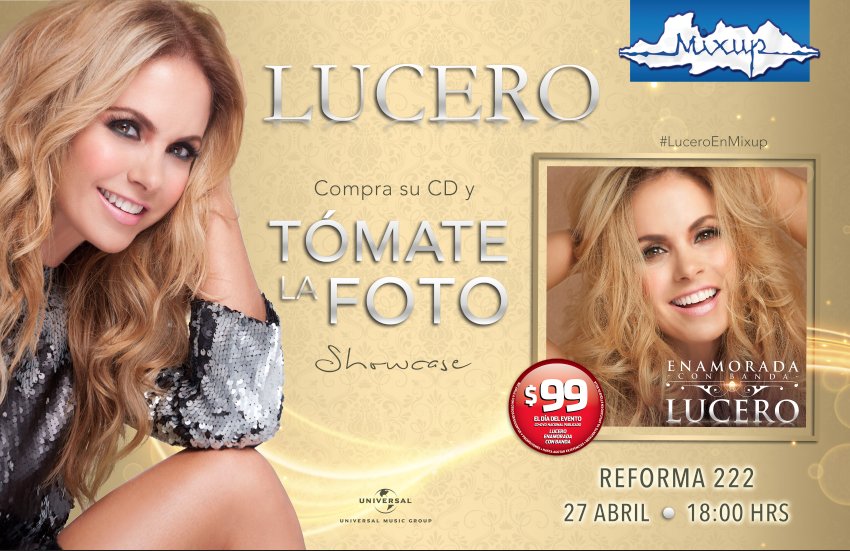 UMusicMexico's tweet photo. Si siempre quisiste conocer a @LuceroMexico esta es tu oportunidad @MixupTeam https://t.co/8h1kjOjUB5