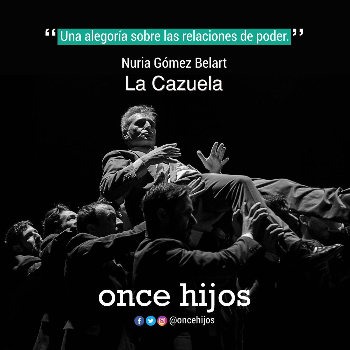 OnceHijos's tweet photo. "El libre albedrío como necesidad", la mirada de @NuriaGmezBelart para #LaCazuela.
📆 DOMINGO 🕘 21:00 📍 @elkafka
🌐 https://t.co/48vihc5tbN https://t.co/rICvOe633A