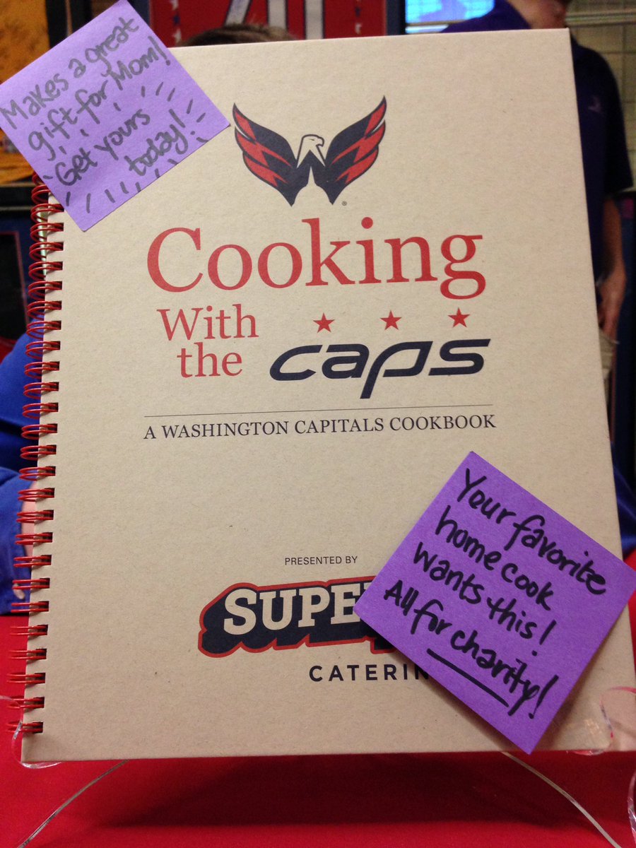 mysuperfd's tweet photo. Not at the #CapsLeafs game? Visit https://t.co/rOrrMDhjXI to get your copy. All proceeds from the #CapsCookbook sales benefit @dcck. https://t.co/vbwrvUluXq