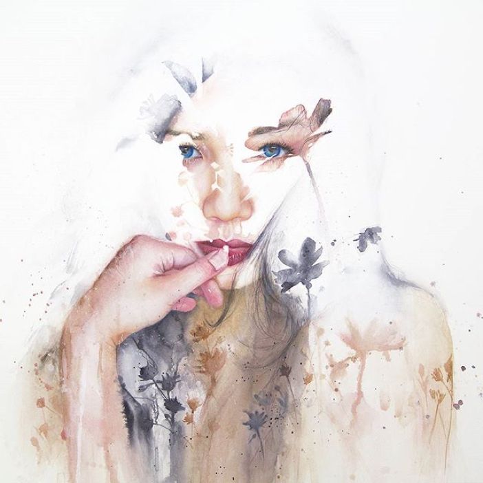 todayinart's tweet photo. Ain't no more flowers [watercolour] by alfiealpha_artwork on Instagram via @BeautifulBzarre https://t.co/rxgPLdhiUT