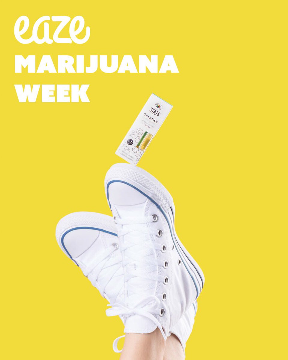 eaze's tweet photo. #EnjoyTheMoment on the last day of #MarijuanaWeek with a free limited edition @StateWellness Cookies cartridge with every delivery. https://t.co/6bGk3M4mRD