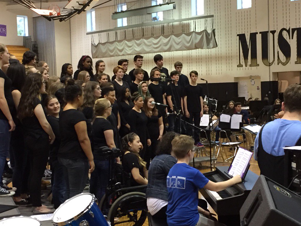 Enjoying the sounds of Monticello's chorus.