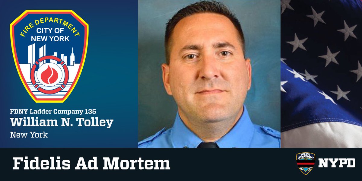 NYPD77Pct's tweet photo. #TheFinest supporting #TheBravest. Please remember that you are not alone. Rest In Peace #WilliamTolley #Ladder135. https://t.co/b5NiqsmpLG