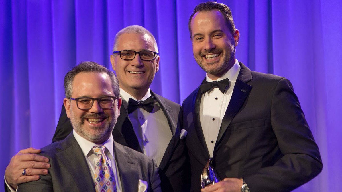 Omnicom's tweet photo. .@tbwaworldhealth walked away with the "Vision Award" at @medadnews' 28th annual Manny Awards gala. Congrats @OmnicomHealth @RobinShapiro2! https://t.co/MWr9XRhHAD