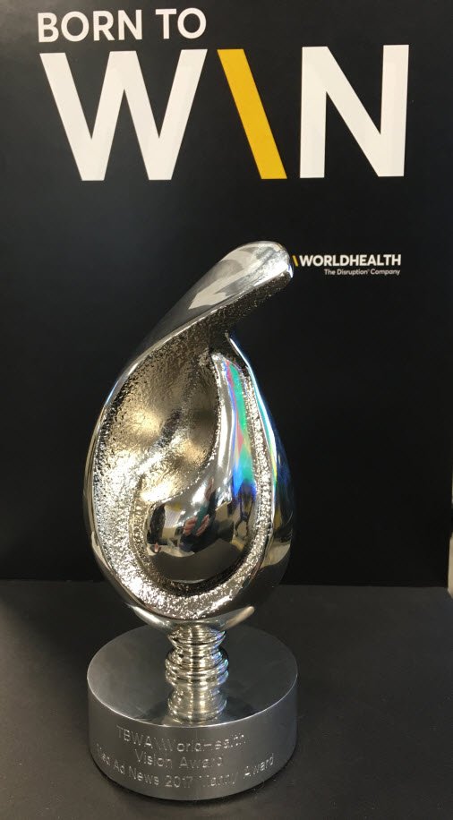 Omnicom's tweet photo. .@tbwaworldhealth walked away with the "Vision Award" at @medadnews' 28th annual Manny Awards gala. Congrats @OmnicomHealth @RobinShapiro2! https://t.co/MWr9XRhHAD