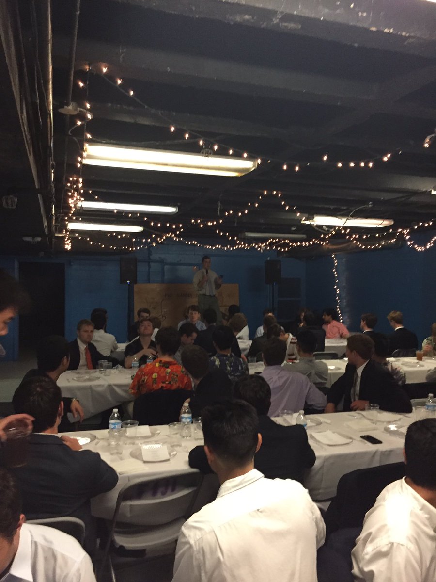 VandyFIJI's tweet photo. The Gamma chapter enjoyed the annual Frank Norris Pig Dinner tonight. We welcome back all graduate brothers who enjoyed it with us. https://t.co/t3aWJbjYxg