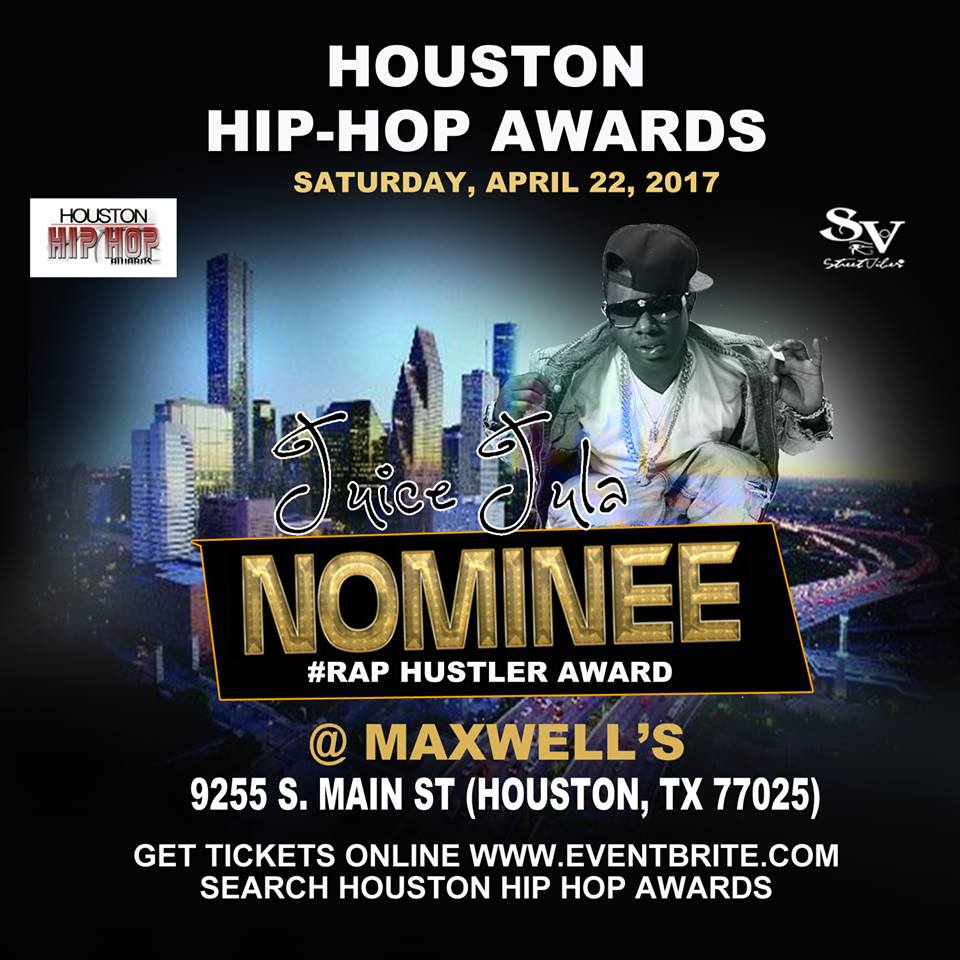juicej_ula's tweet photo. 🎧🎤💯🇺🇸🇺🇸🇺🇸 #WeAreStreetVibes Juice Jula is a Nominee for Houston HipHop Awards HOUSTON #Apr22nd 🔥 S/O @juicejula #RapHustleroftheYear Nominee https://t.co/EXNe27jqkJ