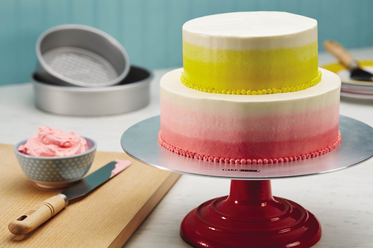 CakeBossBaking's tweet photo. Serve spring by the slice—Lemon Raspberry Ombre Layer Cake. Recipe >> https://t.co/UrbVrpGBr2 #SpringBadaBing https://t.co/gS5b9eYdSc