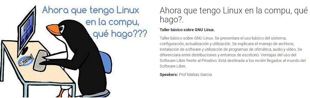 FlisolCABA's tweet photo. Charla:"Ahora que tengo linux en la compu¿qué hago?"by @profmatiasg - 15hs. Aula.1.13

https://t.co/PtUOAAlyhK https://t.co/jJrbuyNkPN