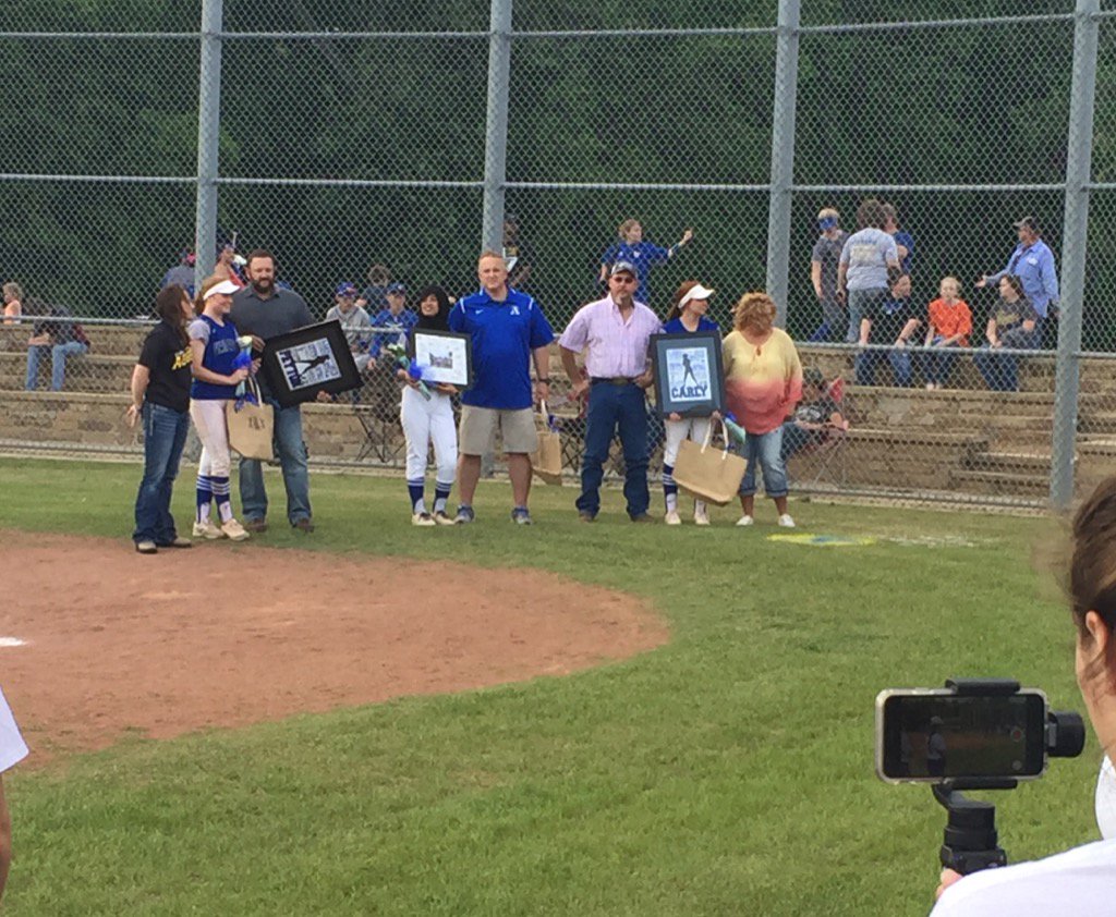 Senior Night for VA Softball. We will miss our senior girls.