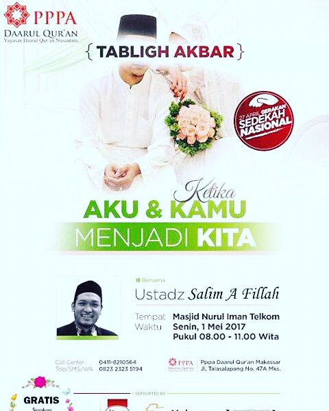 AkuMuslim_'s tweet photo. Buat teman-teman di Makassar. 
Luangkan waktu untuk hadir yah. Dijamin bermanfaat penuh berkah. In syaa Allah. https://t.co/HJLRagwGAU