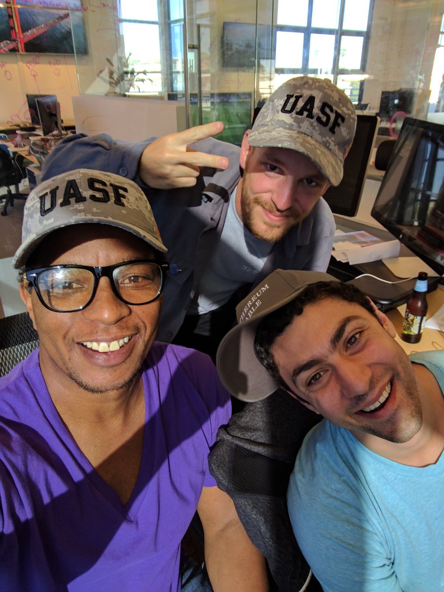 valerian253's tweet image. Hey @Excellion @Steven_McKie @PurseIO. Thanks for the hats 🎩🙌 Sincerely, @pop_chest @ad_chain #UASF #MakeCryptoGreatAgain