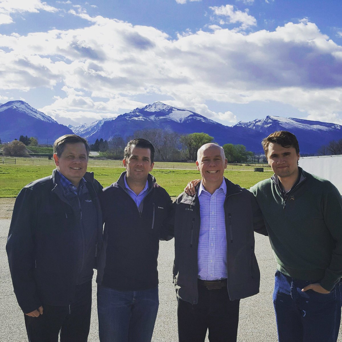 Awesome campaigning today in Montana for my friend Greg Gianforte alongside two amazing people @DonaldJTrumpJr and @SteveDaines ! #MAGA