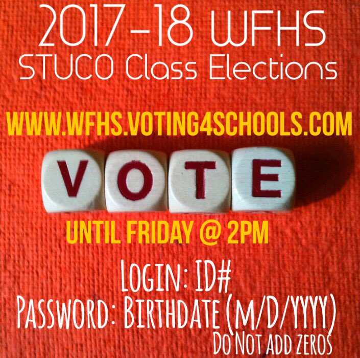You can begin voting for your class representatives!!! Vote vote vote! It matters.