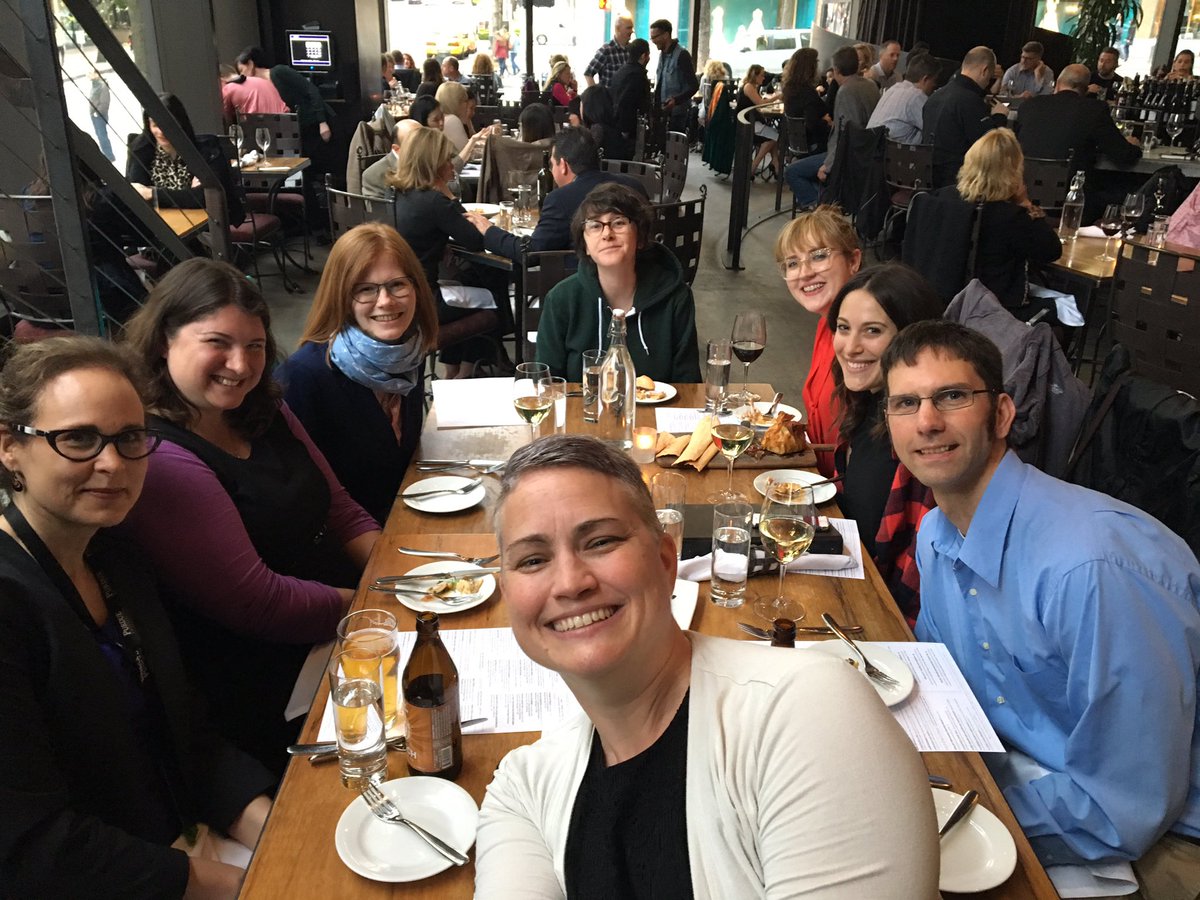 shefw's tweet image. BOF dinner at Purple with #EndangeredData, @DataRefuge and @MozillaScience! Cheers! #RDAP17 #opendata