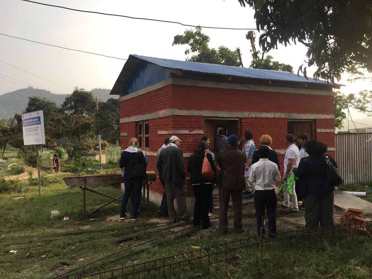 UN_Nepal's tweet photo. #UNExeBoard interacts with staff of Earthquake resistance safer building construction & national building code (NBC)#NepalEarthquakeRecovery https://t.co/zCblAvqYIs