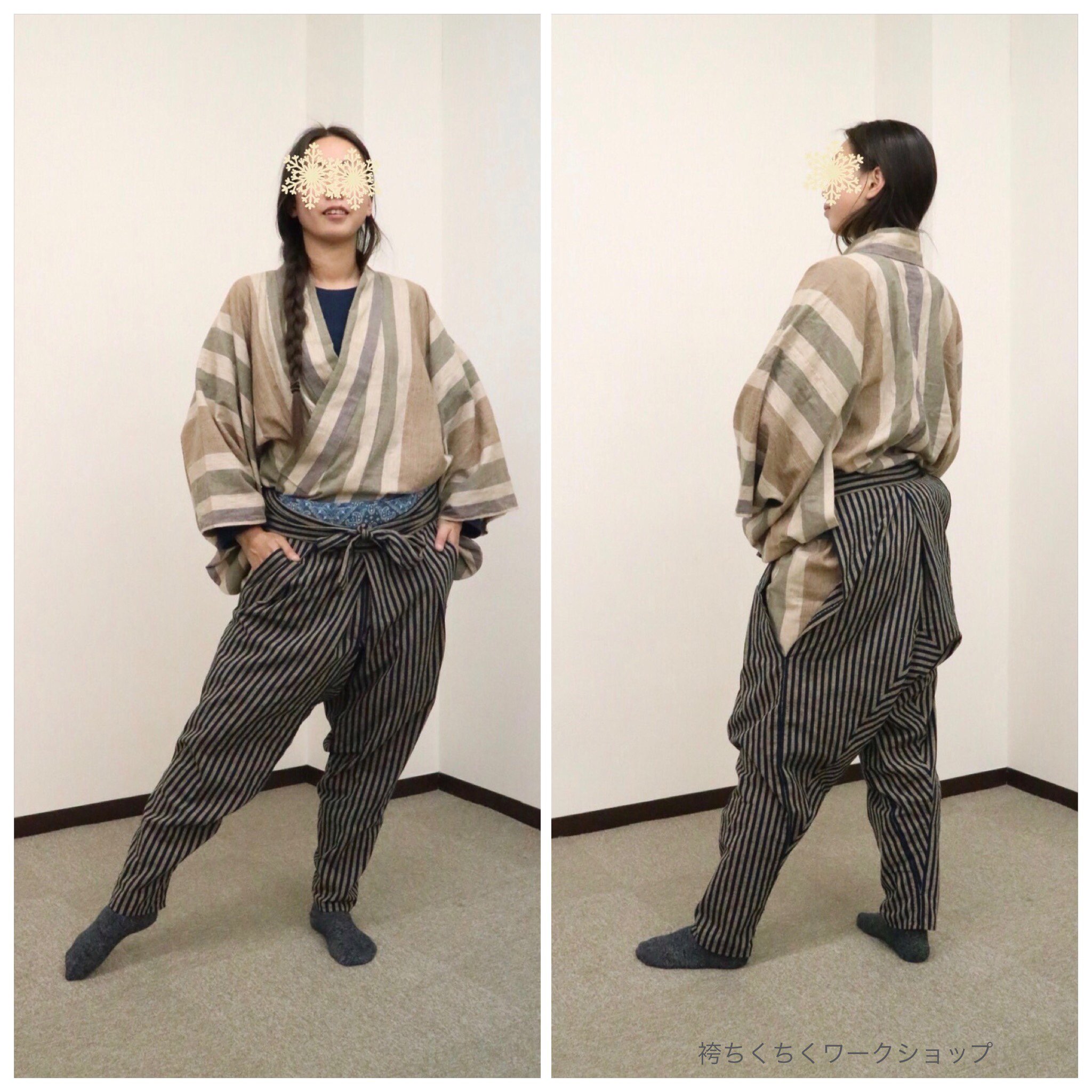 吉房泰子 小袖生活 縫う着る暮らす おかげさまで 満席 になりました これ以後はキャンセル待ちとなります 第4回 袴ちくちくワークショップ 縫って着方もセット 5 13 8 26 土曜６回 連続講座 横浜 関内 着物生活 モンペ タッツケ袴 カルサン袴
