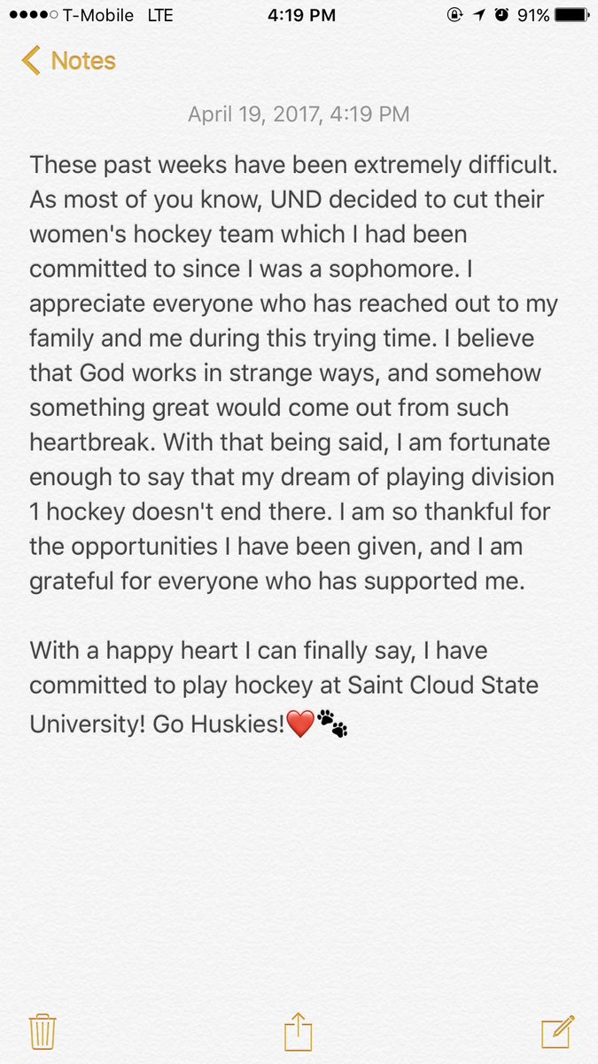 waylortemple's tweet photo. I am proud and excited to say I have committed to play hockey for Saint Cloud State University in the fall of 2017! #GoHuskies ❤️🐾 https://t.co/GS26ZIia8s