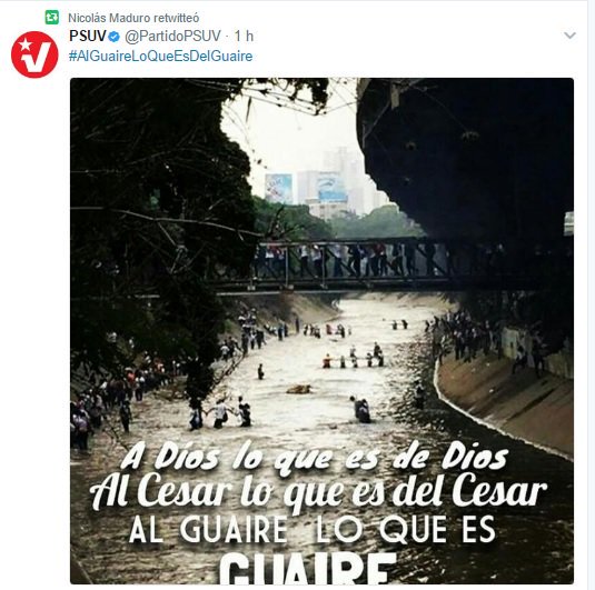 Reynelrod's tweet photo. Jamás olvidaré -y perdonaré- que Maduro le haya hecho RT a la imagen de un partido, cuya semántica tilda de "mierda" a su propio pueblo. https://t.co/xJLprr4jxI
