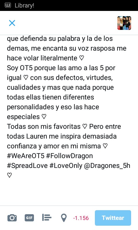FanniJCHKB's tweet photo. Literalmente no pude twittear todo xD ♡ #WeAreOT5 #FollowDragon #SpreadLove #LoveOnly @Dragones_5h https://t.co/mkbmevLPQt