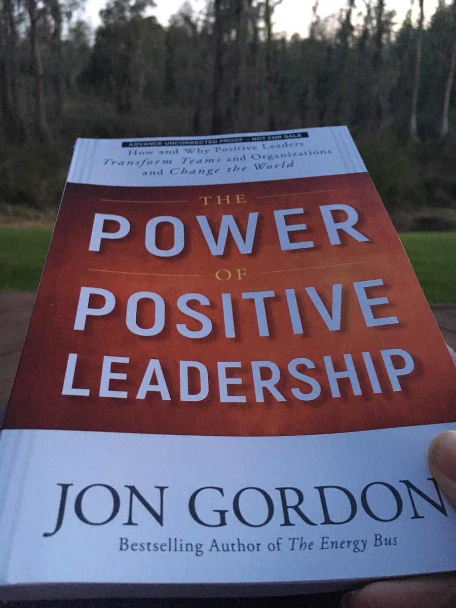 Loving Jon Gordon's new book! Check it out: www.PowerOfPositiveLeadership.com@jongordon11