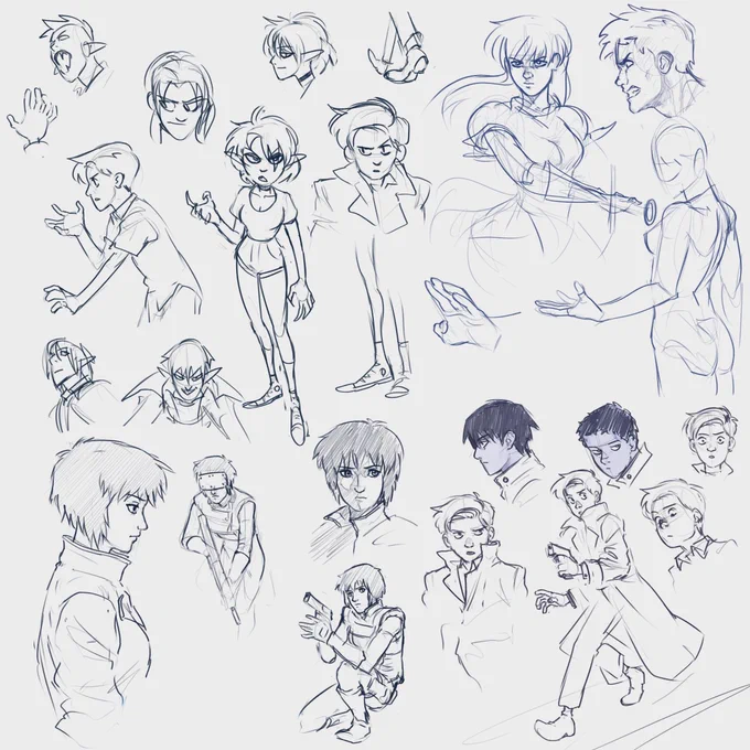 thought i should upload something so here's a bunch of sketches/studies I never uploaded 