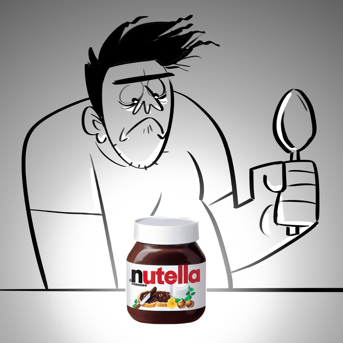 I go to the work kitchen to find a healthy snack and wind up finding the hidden Nutella supply. You're testing me, universe. 