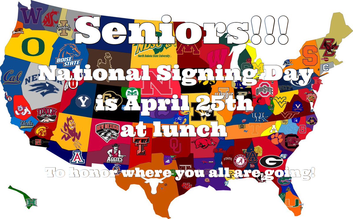 mhhsclassof17's tweet photo. Next Tuesday is our National Signing Day so come decked out representing where you will be going next year! https://t.co/sbCterXdFN