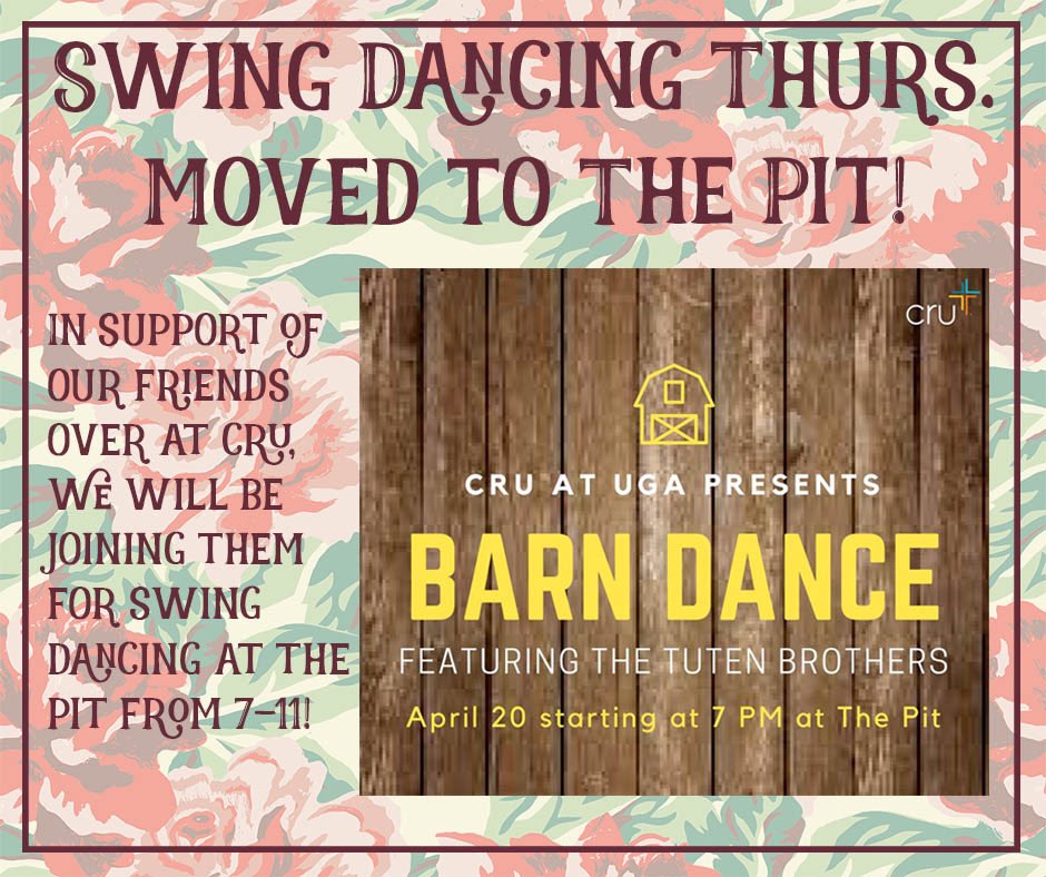 PhiSlam's tweet photo. Swing Dancing tomorrow night at the Pit from 7-11! https://t.co/J0eiEI8EI8