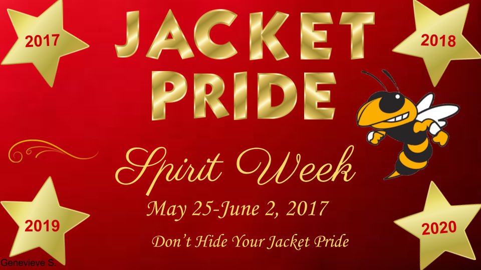 Spring Spirit Week- Don't hide your jacket pride! 😁❤️💛