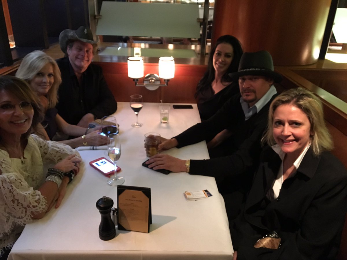 Guess who is coming to dinner? Kid Rock, Sarah Palin and Ted Nugent! #greatestcelebsightingsever
