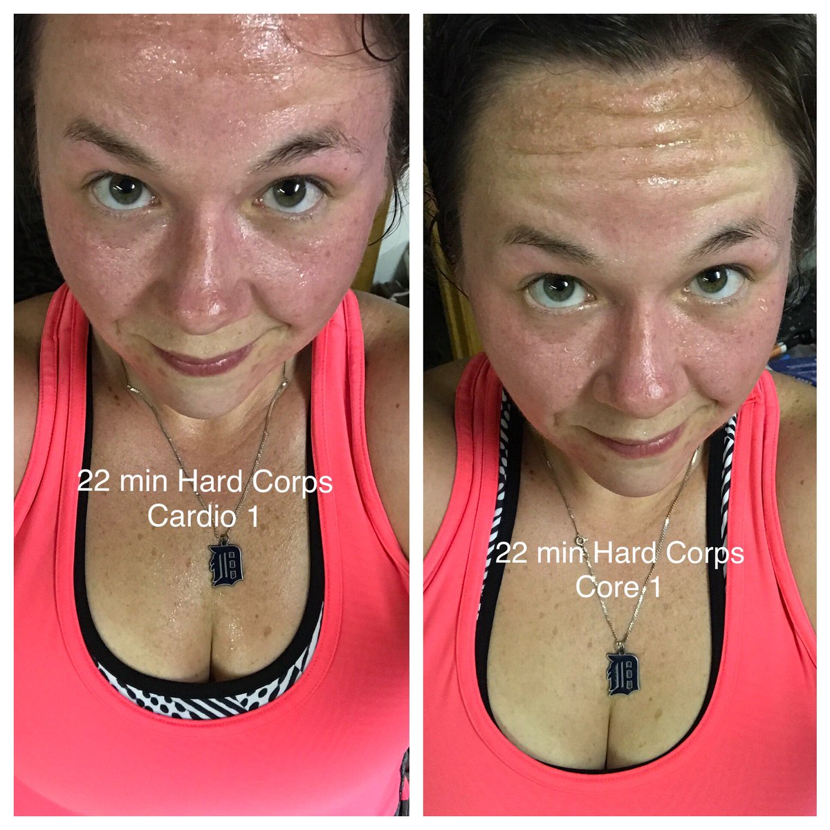 callmeSallyG's tweet photo. Make that three days in a row of doing #doubleworkouts #22minHardCorps #cardio #core #sweaty #selfies #workingonme https://t.co/WNz6GLW4R1