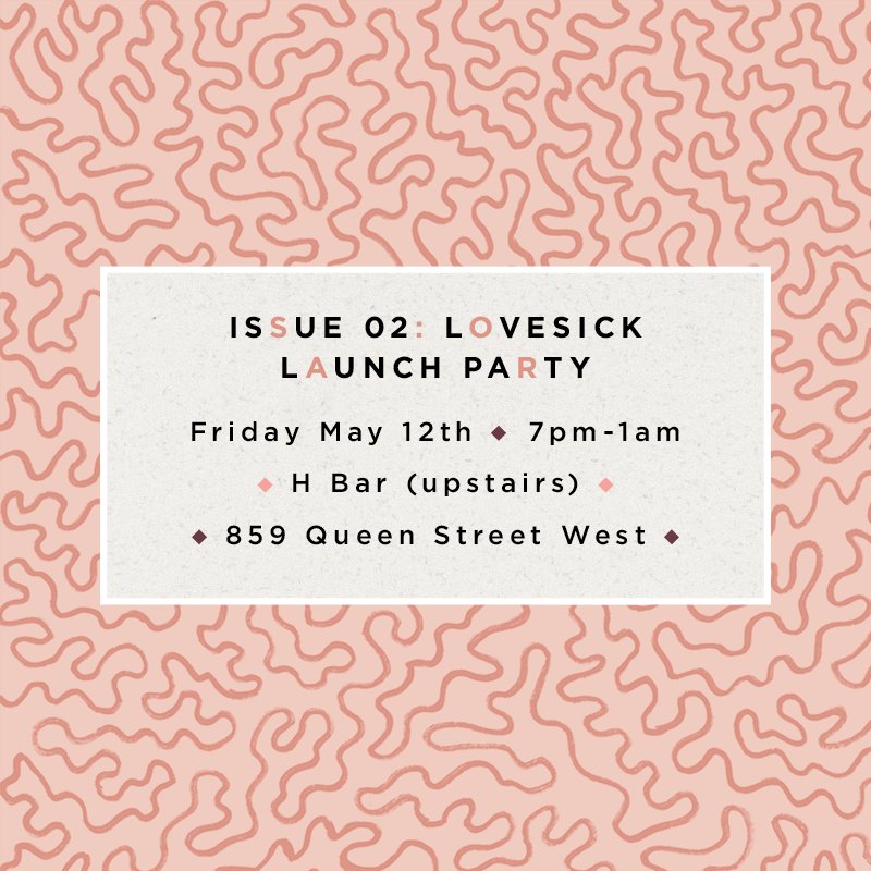 We're having a #party on May 12! Come to HBar (upstairs) on #QueenWest #Toronto to celebrate with us and meet our contributors #feelszine